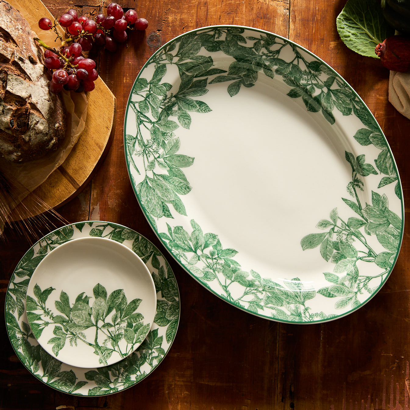 Arbor Rimmed Oval Platter