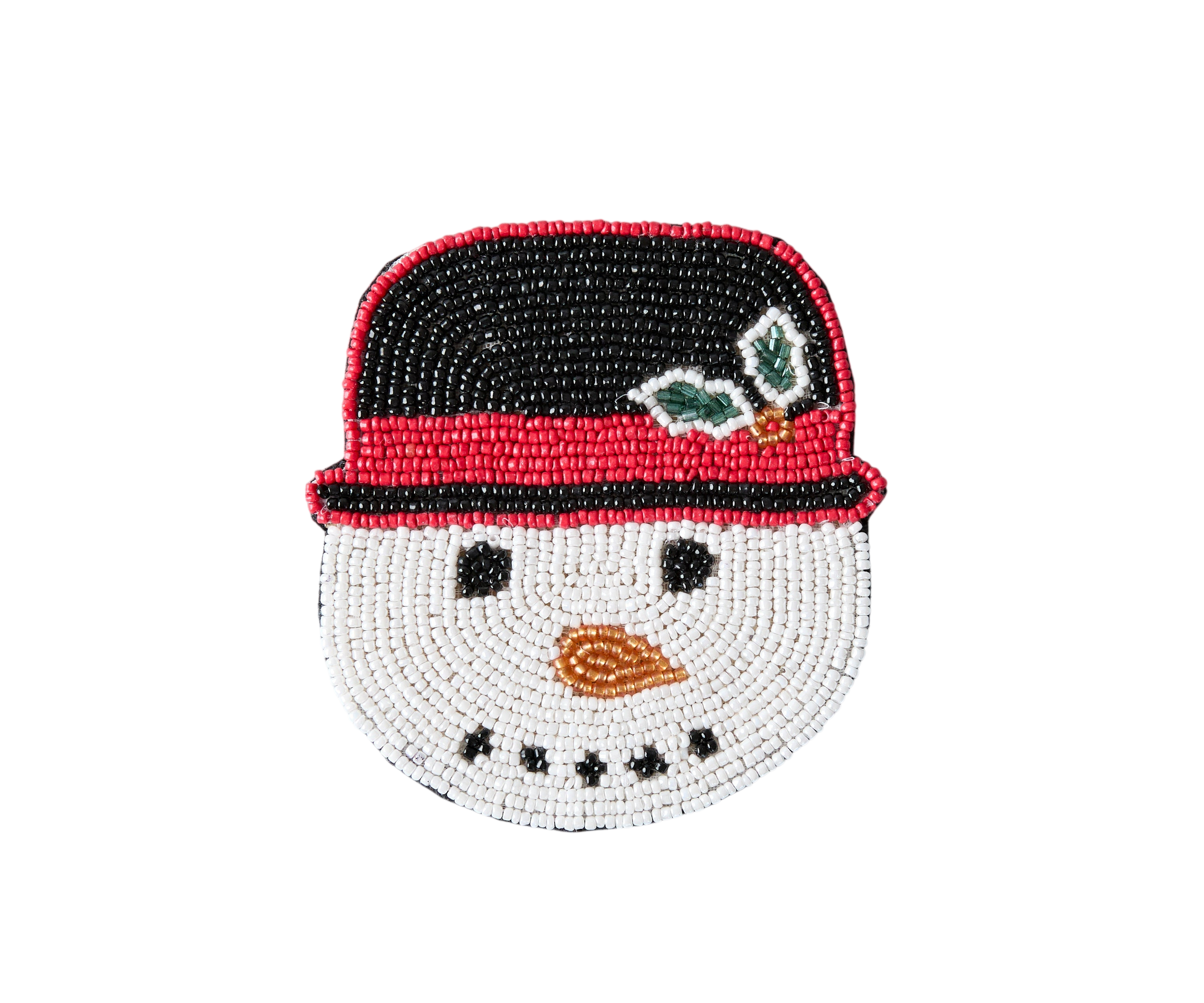 Handcrafted Snowman Beaded Coasters