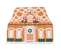 Handicraft Gingerbread House Beaded Placemat, Christmas decoration gift for her – Christmas Handmade Beaded Placemats for Dining