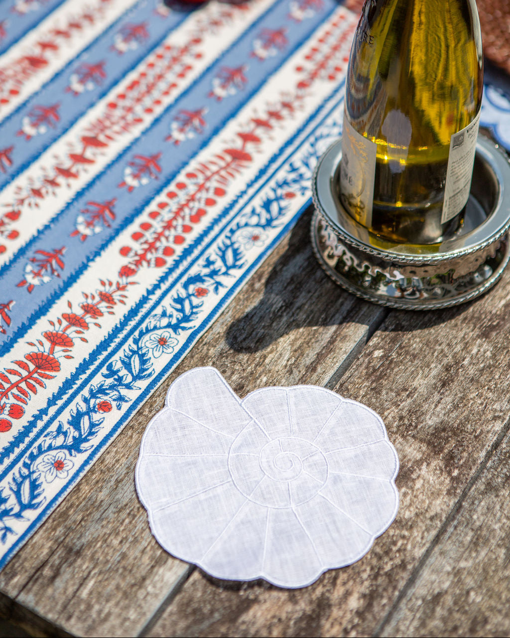 Mother of Pearl Cocktail Napkin Set of 4 - Blanc