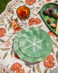 Classic Cabbage Dessert Plate Set - Kelly Green