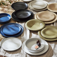 Aro Stoneware Dinnerware Set - Green Matte - Crafted in Portugal - Scratch-Resistant