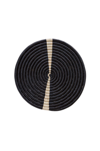 Natural & Black Split Raffia Placemat