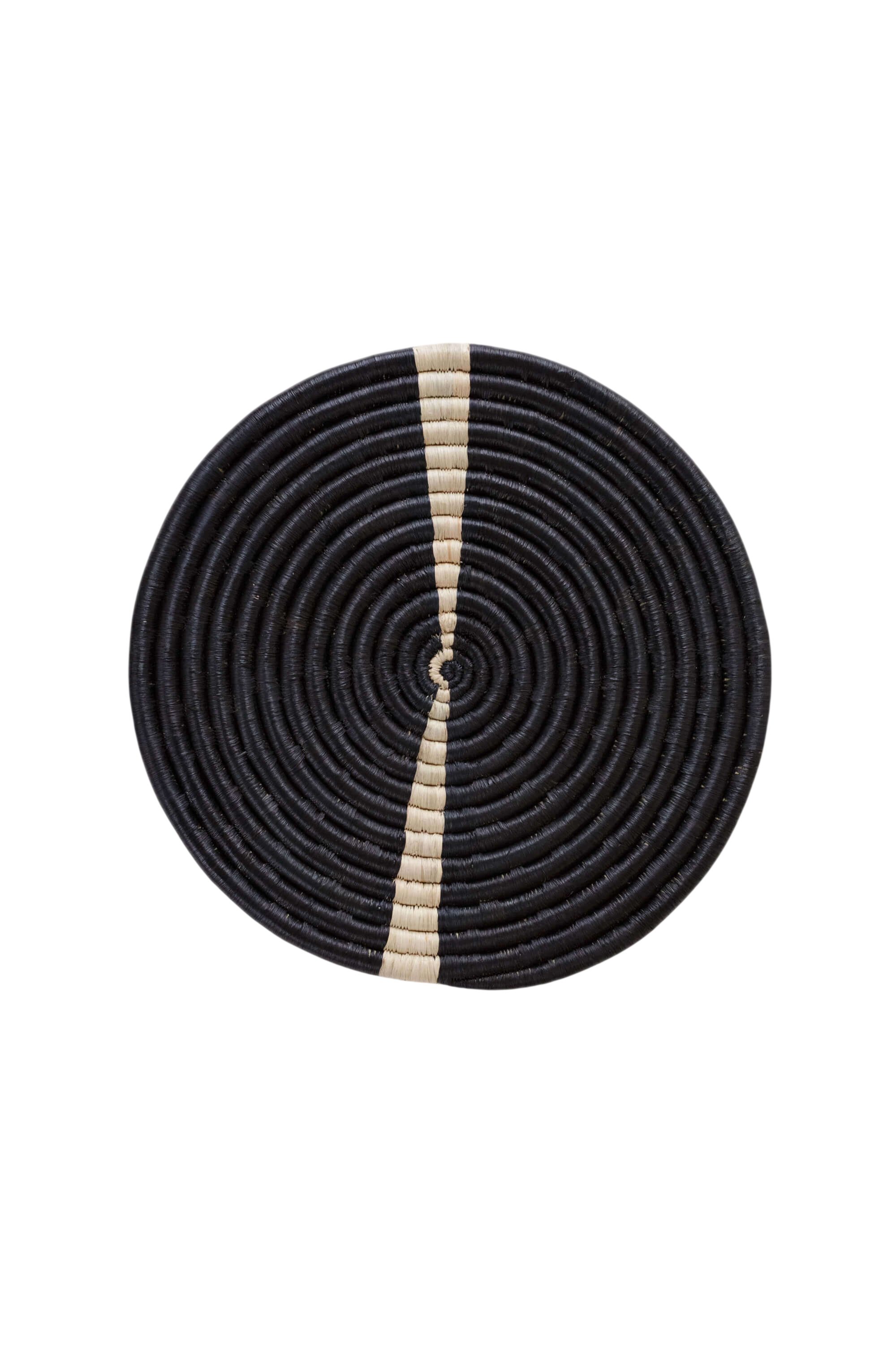 Natural & Black Split Raffia Placemat