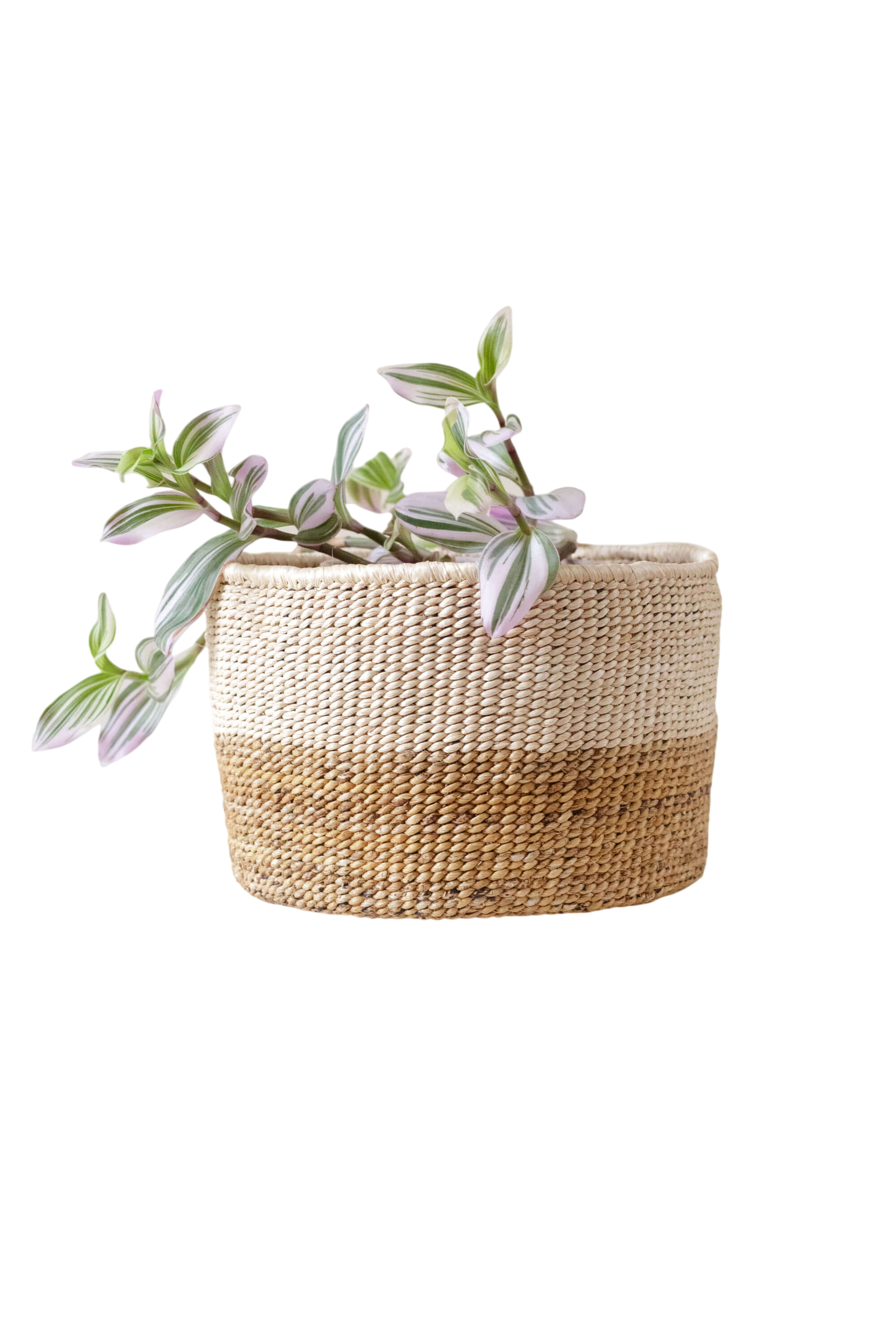 Two-Tone Banana Leaf Small Basket