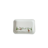 Winter Decor Plisse Tapas 7 x 4.5" (Set of 4)