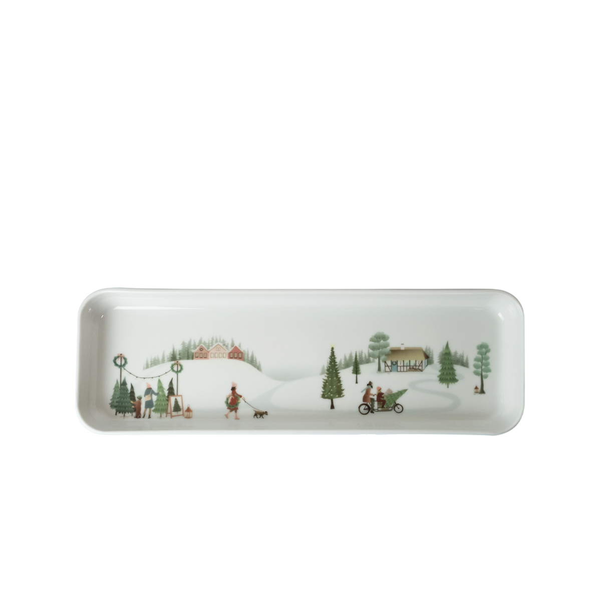 Winter Decor Plisse Tapas 14 x 4.5"