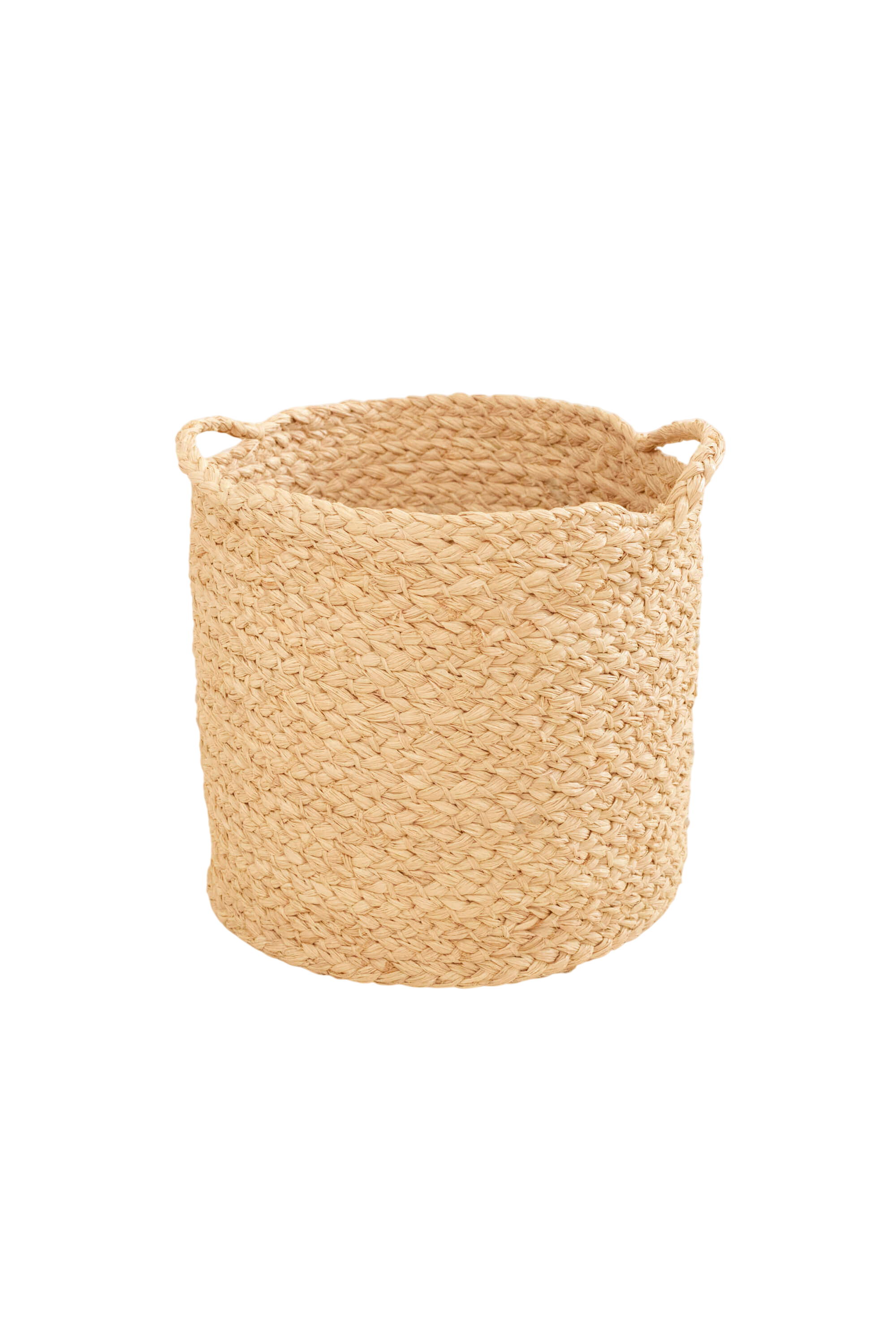 Braided Raffia Planter with Handles