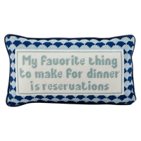 Reservations Needlepoint Pillow
