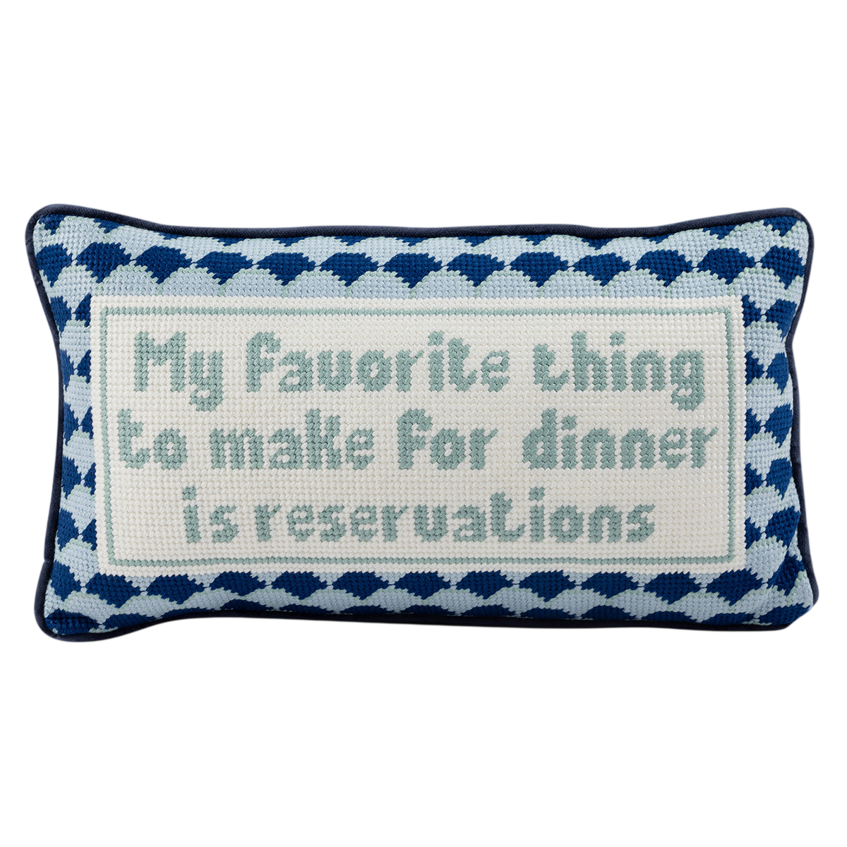 Reservations Needlepoint Pillow