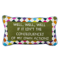 Well Well Well Needlepoint Pillow