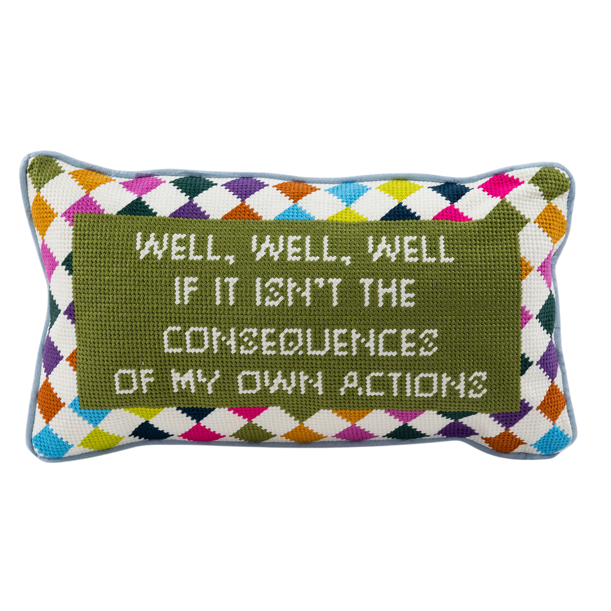 Well Well Well Needlepoint Pillow