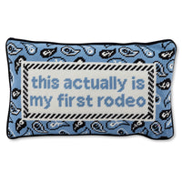First Rodeo Needlepoint Pillow