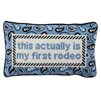 First Rodeo Needlepoint Pillow