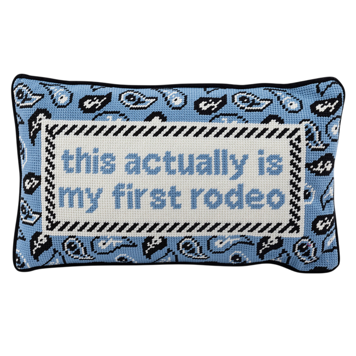 First Rodeo Needlepoint Pillow