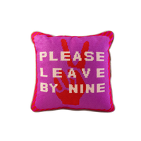 Leave by Nine Needlepoint Pillow