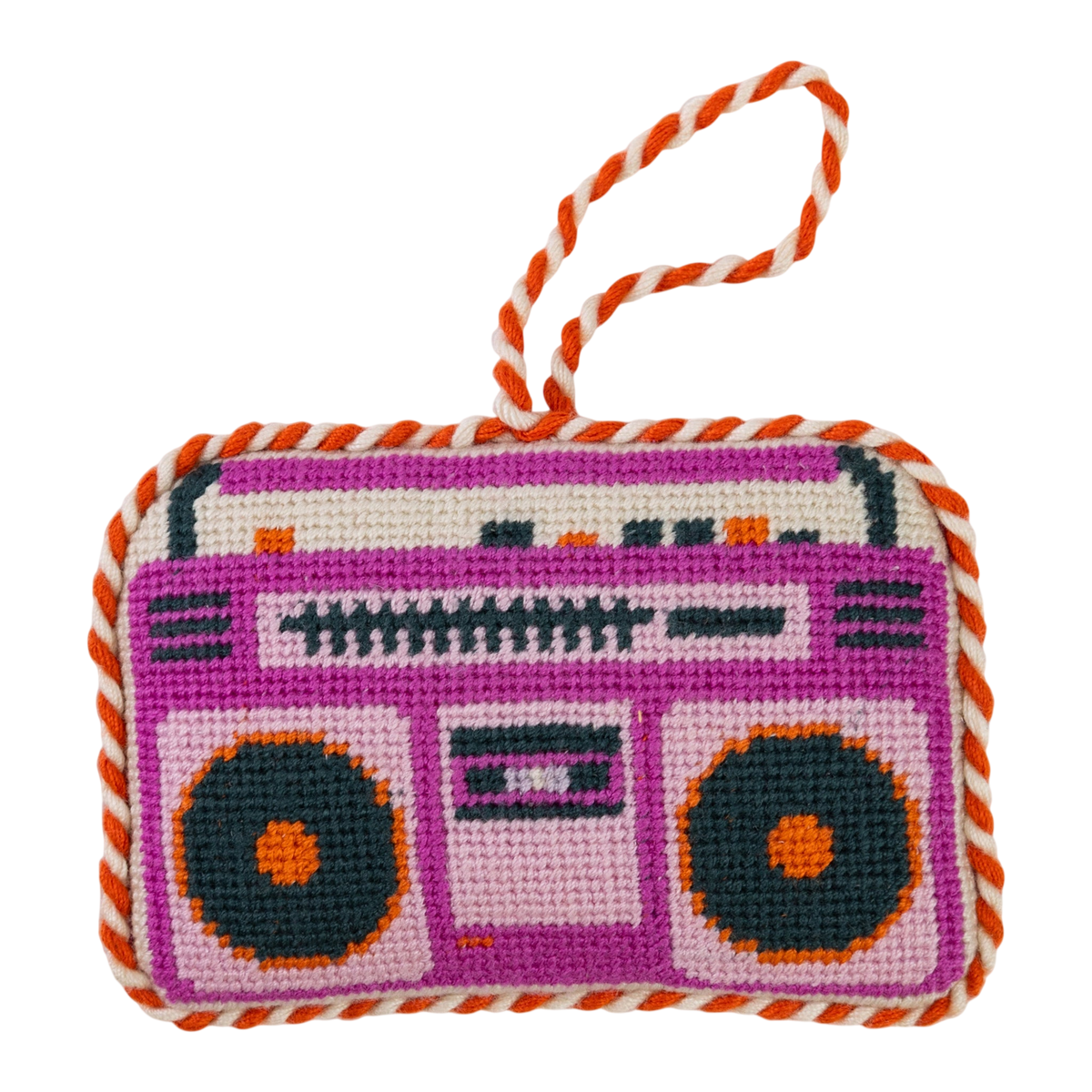 Needlepoint Icon Ornament - Boom Box
