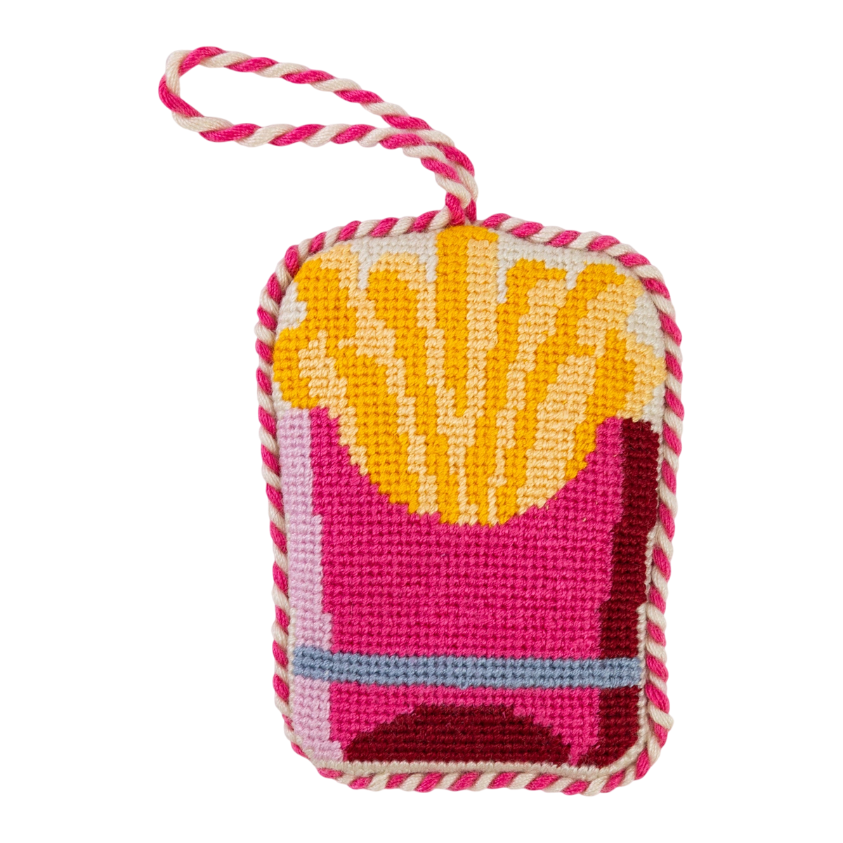 Needlepoint Icon Ornament - French Fries