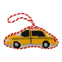 Needlepoint Icon Ornament - Taxi Cab