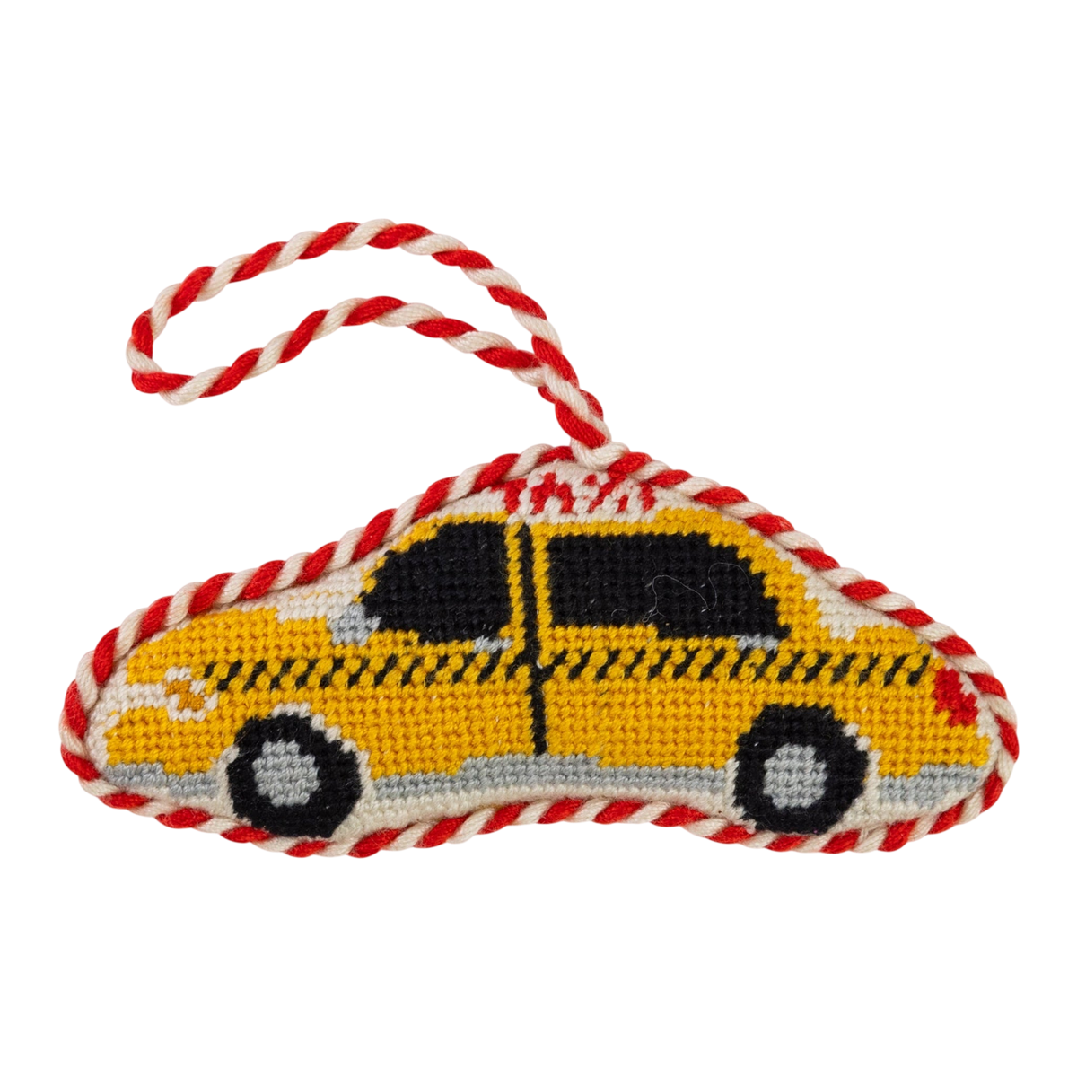 Needlepoint Icon Ornament - Taxi Cab