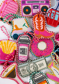 Needlepoint Icon Ornament - Chill Pill