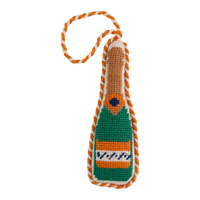 Needlepoint Icon Ornament - Champagne Bottle