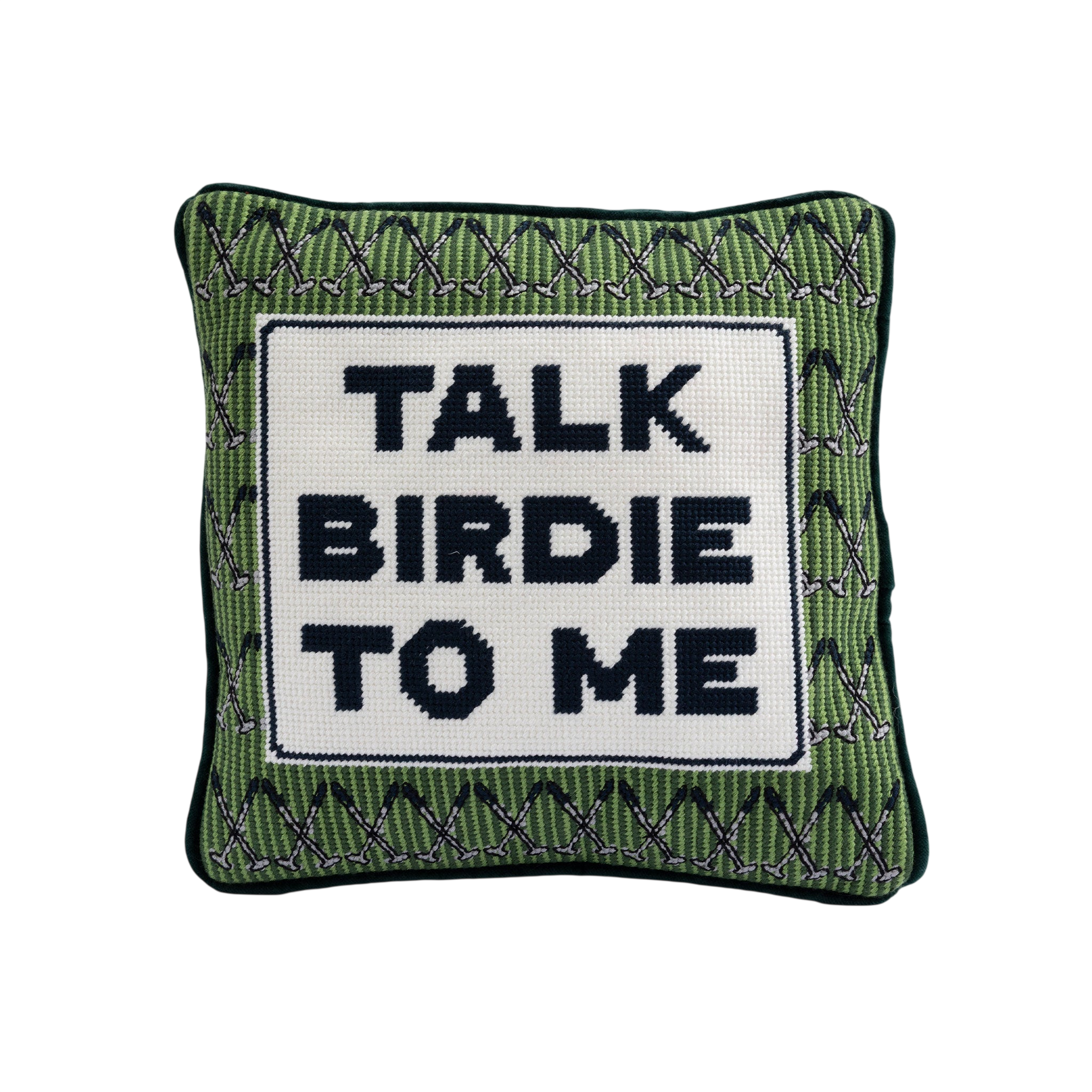 Talk Birdie To Me Needlepoint Pillow