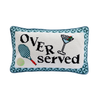 Overserved Needlepoint Pillow