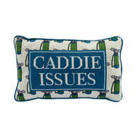 Caddie Issues Needlepoint Pillow