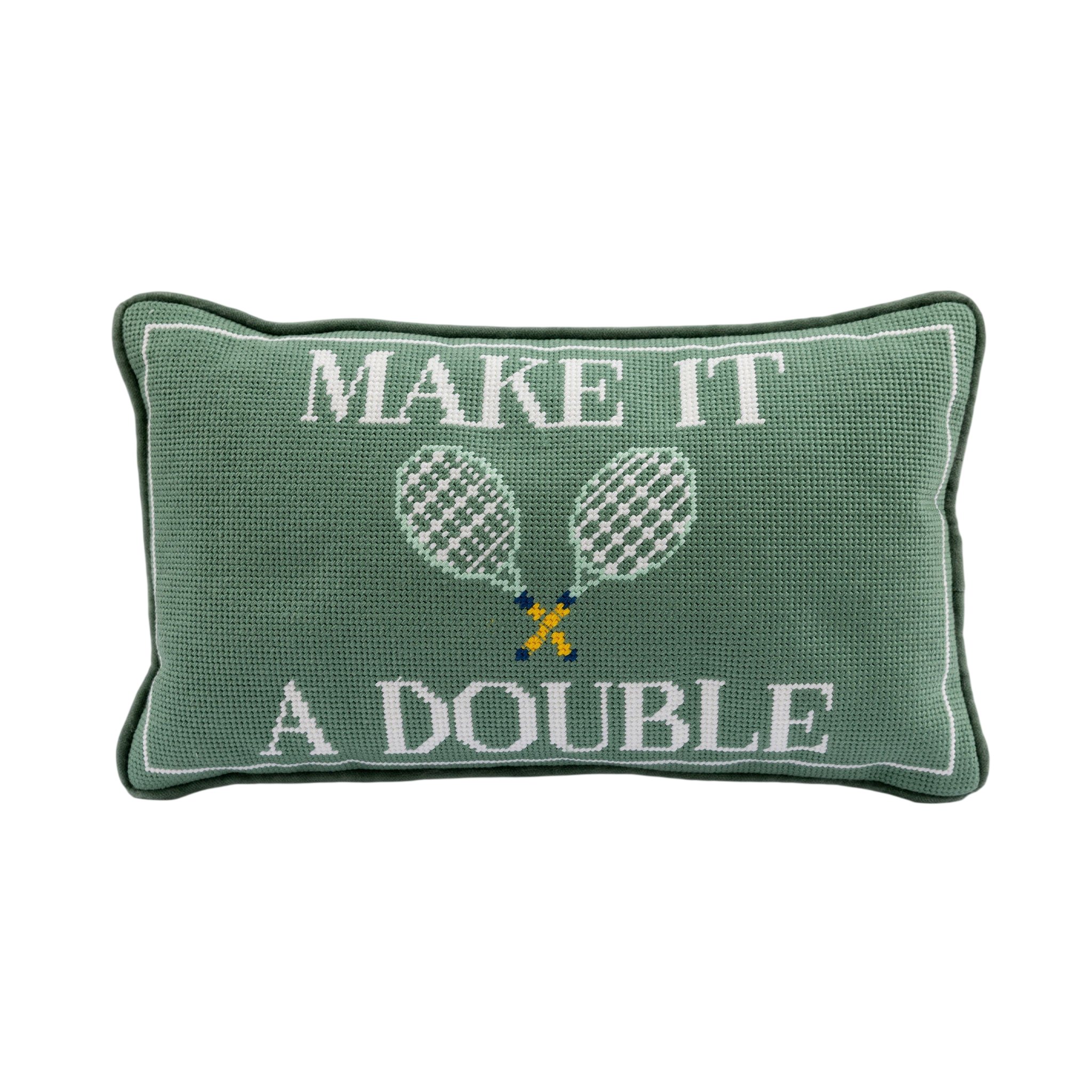 Make It A Double Needlepoint Pillow