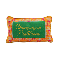 Champagne Problems Needlepoint Pillow