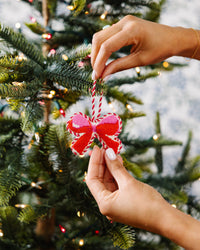 Needlepoint Icon Ornament - Bow