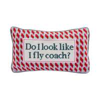 Fly Coach Needlepoint Pillow
