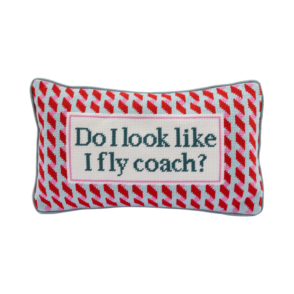 Fly Coach Needlepoint Pillow