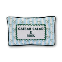 Girl Dinner Needlepoint Pillow