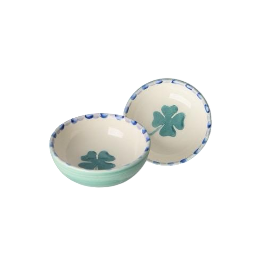 Ceramic Dipping Bowl with Hand-painted Clover - Small - 3.38 oz