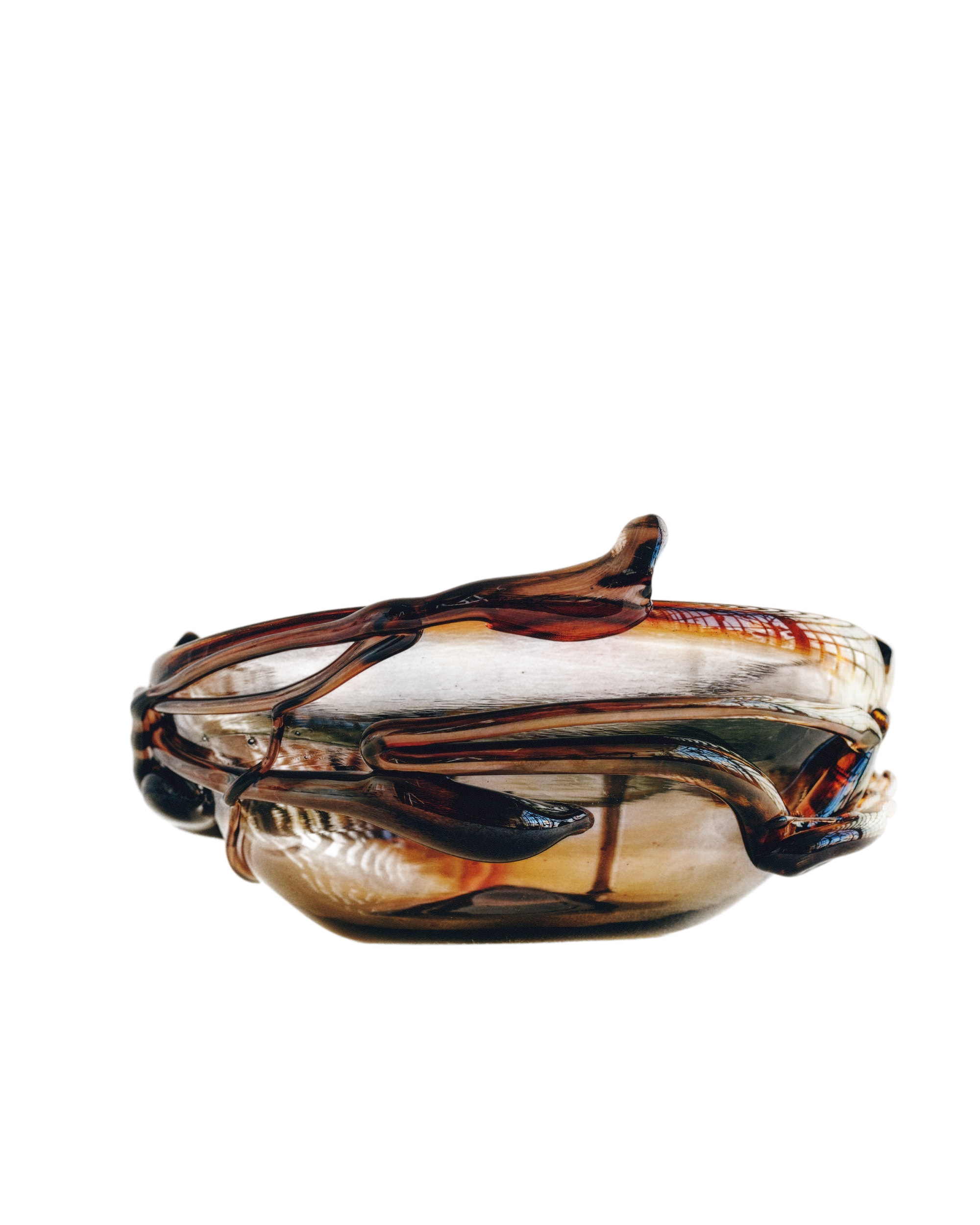 vine bowl in smoky quartz