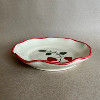 Strawberry Flowers Appetizer Plate (Set of 6)