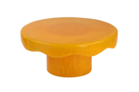 Hand-Poured Scallop Resin Cake Stand - Mustard