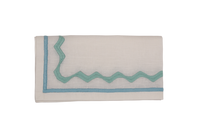 Hand Embroidered Ripple Stitch Napkins 18" x 18" (Set of 4)