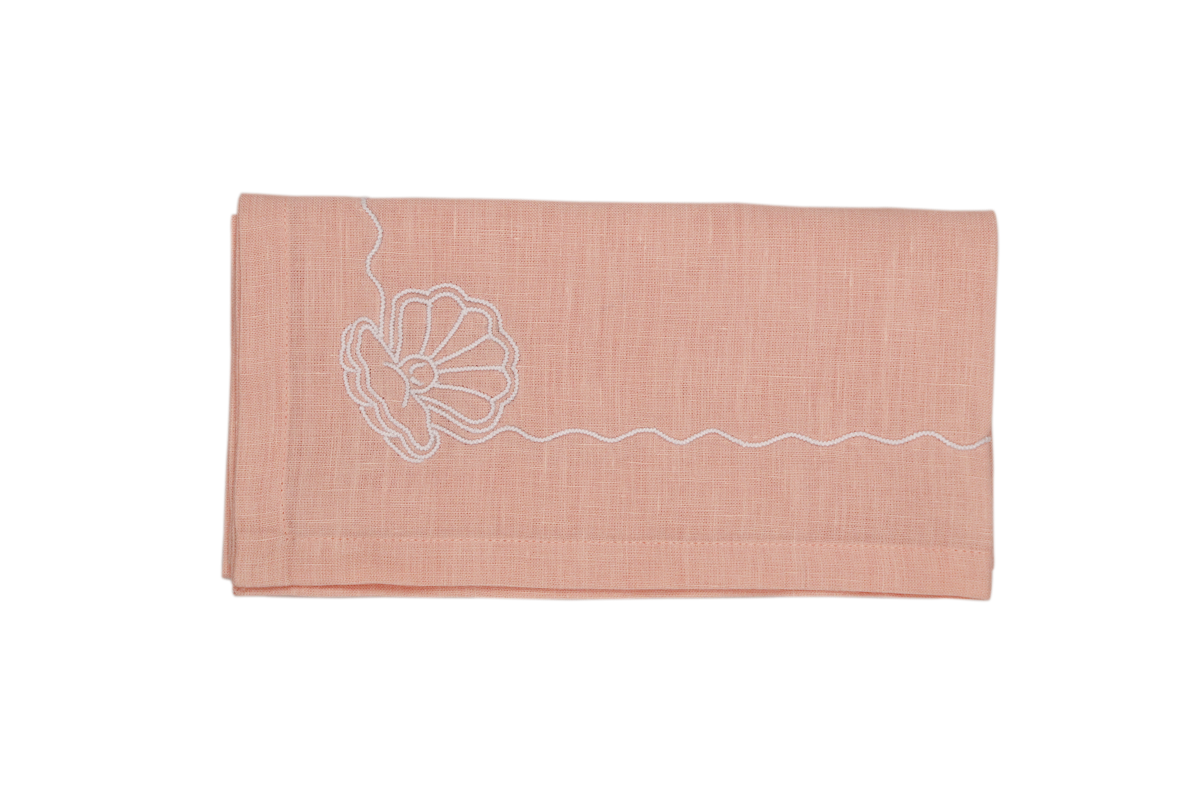 Hand Embroidered Marine Life Napkins 18" x 18" (Set of 4)
