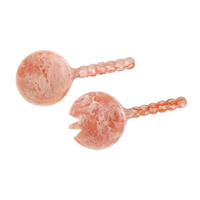 Resin Salad Server Set | Pink Hand-Poured | Set of 2