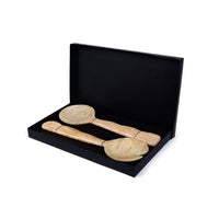 Hand-Poured Resin Salad Server Set - Peach