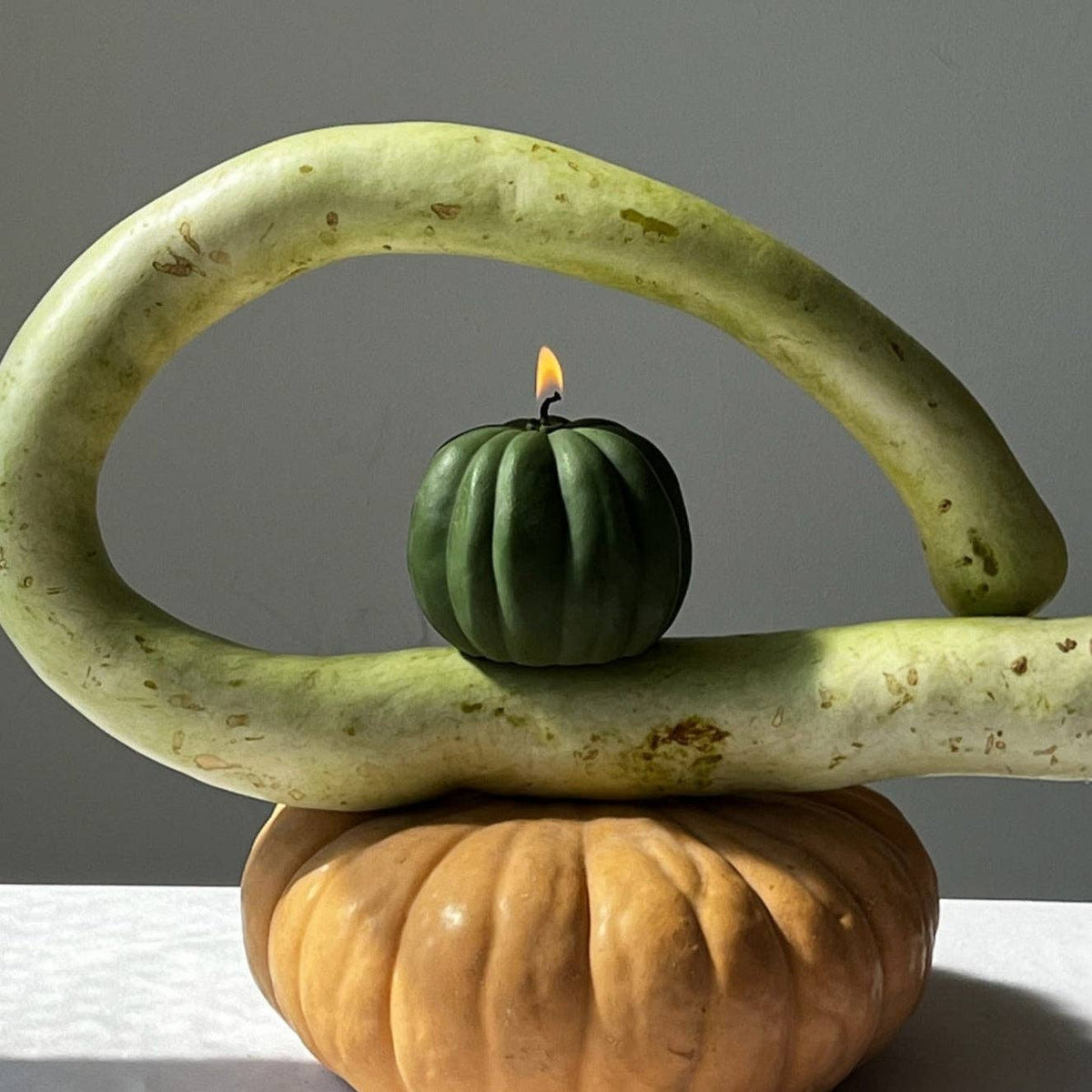 Pumpkin Candle - Green