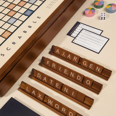 3-IN-1 Premium Game Collection Scrabble, Trivial Pursuit & Cribbage