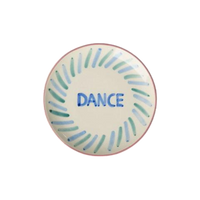 Ceramic Cake Plate with Hand-painted DANCE