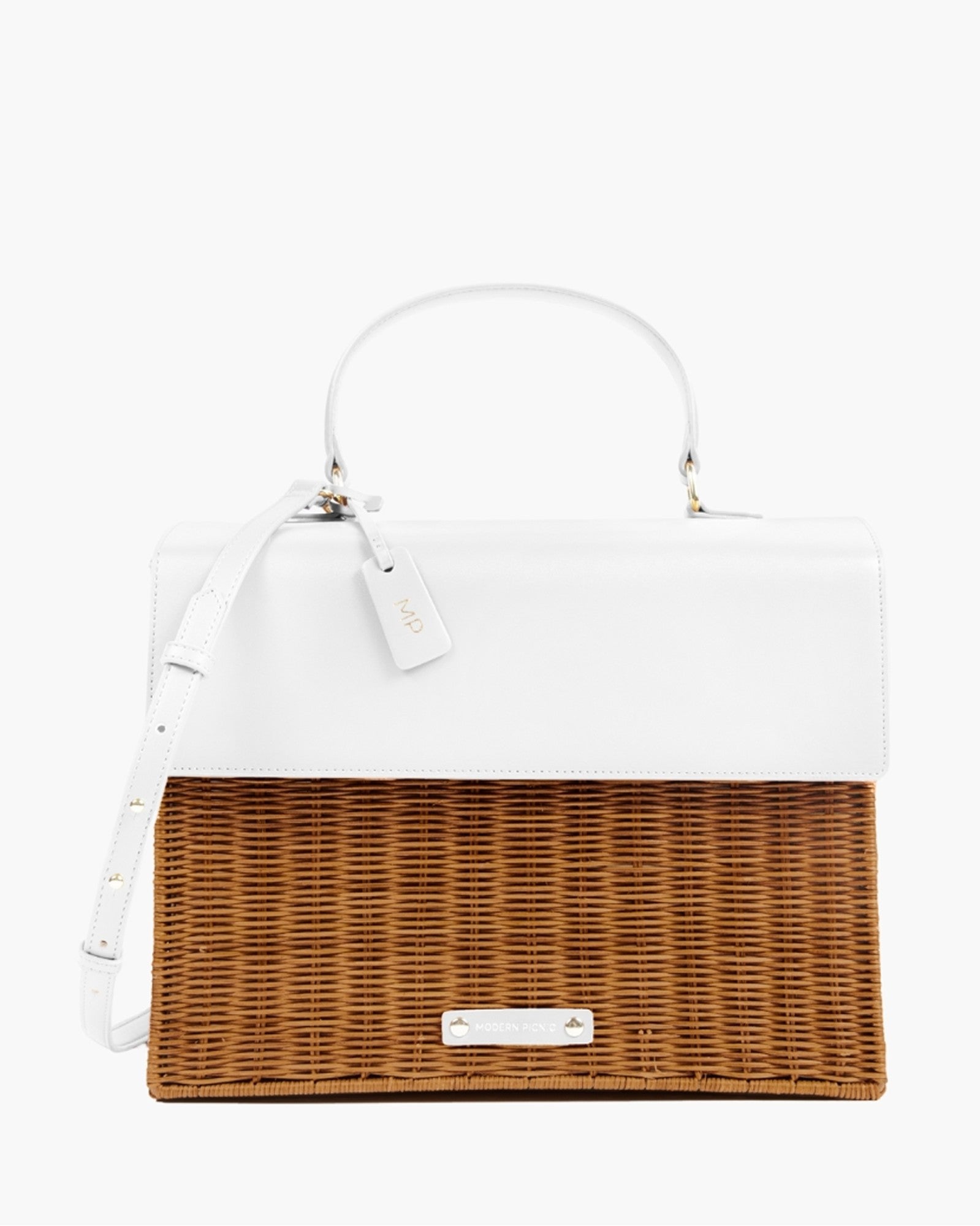 THE LARGE LUNCHER - DARK WHITE WICKER