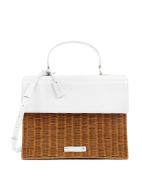 THE LARGE LUNCHER - DARK WHITE WICKER