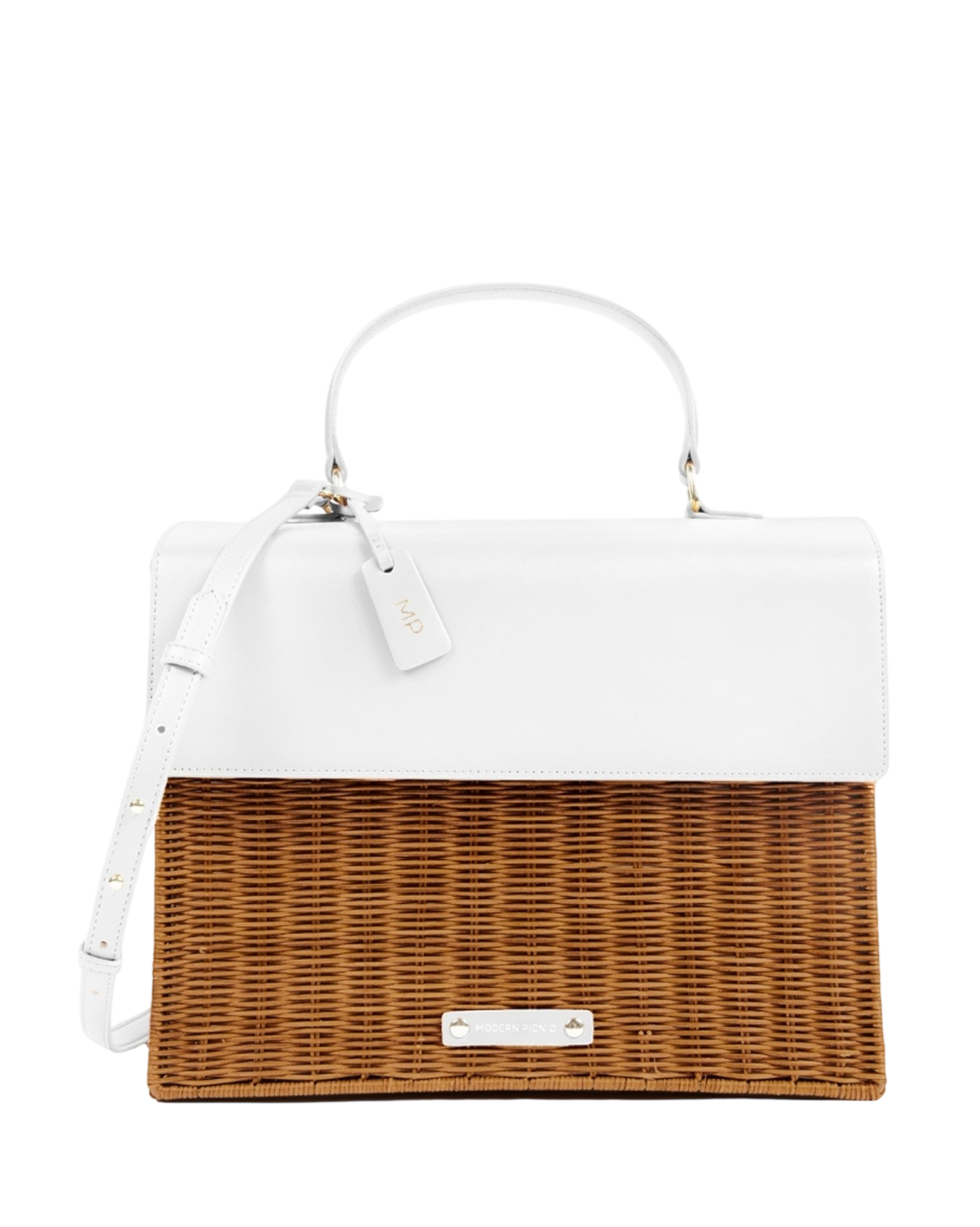 THE LARGE LUNCHER - DARK WHITE WICKER
