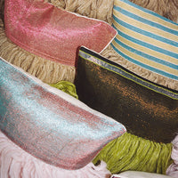 Wugo Throw Pillow - Iridescent Magenta/Andes Sand